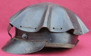 Vintage Turtle Back Miners Helmet 1959 Cccp Soviet Russian With Communist Star