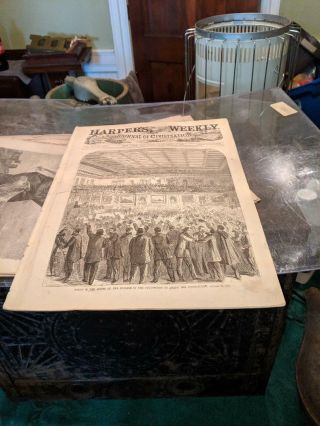 1865 Harpers Weekly Nathan Bedford Forrest / 13th Amendment