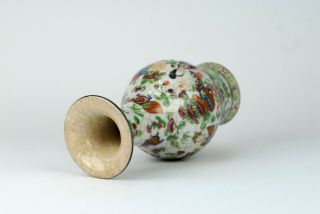 A Rare Antique 19thC Chinese Porcelain Canton Famille Rose Crackleware Vase. 8