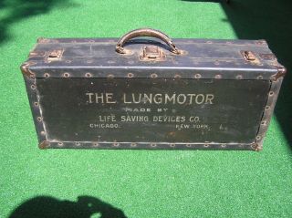 The Lung Motor Vintage Medical Device Case Obscure Goth Oddball Rocker 1914