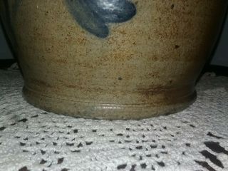 M.  T.  Miller Newport PA Attributed 2 Gallon Decorated Stoneware Pitcher 11