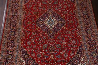 Vintage Traditional Floral RED & NAVY Blue Persian Area Rug Oriental Wool 8 ' x12 ' 2