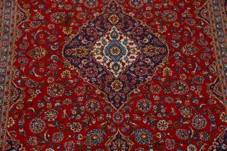 Vintage Traditional Floral RED & NAVY Blue Persian Area Rug Oriental Wool 8 ' x12 ' 3