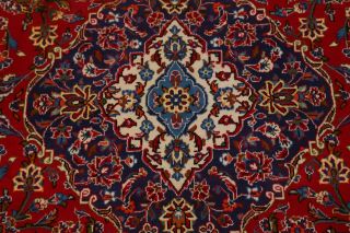 Vintage Traditional Floral RED & NAVY Blue Persian Area Rug Oriental Wool 8 ' x12 ' 4