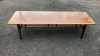 Vintage Mid Century Modern Lane Acclaim Dovetail Walnut Coffee Table Andre Bus 3