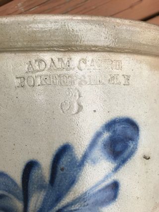 Antique Salt Glaze BLUE COBALT Stoneware ADAM CAIRE Po’Keepsie Poughkeepsie NY 12