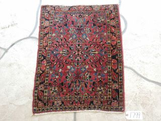 25 " X 32 " Antique Persian Sarouk Wool Rug