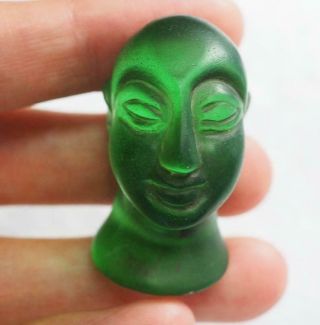 Ancient Blue And Greenancient Glass Head