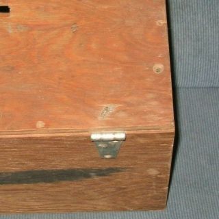 Rare Vintage Antique United State US Navy Military Wooden Ballot Suggestion Box 7