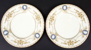 Ivory Minton Pâte - Sur - Pâte Plates,  Albion Birks,  Gold Encrusted,  Pate Sur