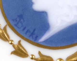 Ivory Minton Pâte - sur - Pâte Plates,  Albion Birks,  gold encrusted,  pate sur 7