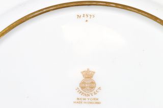 Ivory Minton Pâte - sur - Pâte Plates,  Albion Birks,  gold encrusted,  pate sur 8