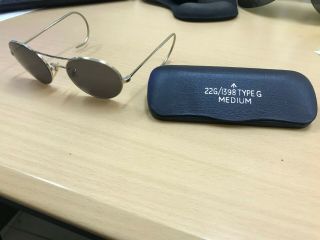 VINTAGE RAF ISSUED 22G/1398 TYPE G SUNGLASSES WITH CASE 2