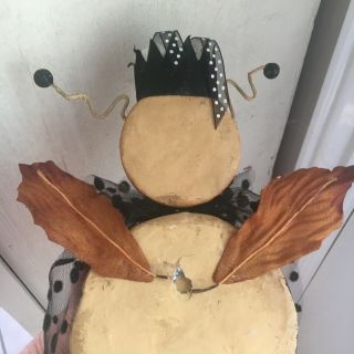 Primitive Paper Mache Bumble Bee Made by Artist Christy Meyers - erikascupboard 4