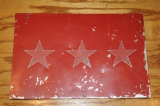 Military 3 - 4 Star General License Plate Topper Made On Base In At The 1960 