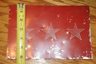 Military 3 - 4 Star General License Plate Topper Made On Base In at the 1960 ' s Vin 3