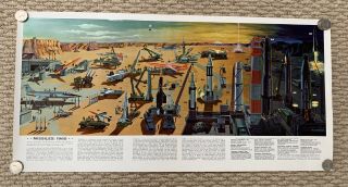 Missiles 1960 Poster Rare Space Missiles 1959 R C Swanson War