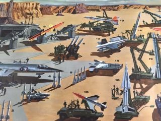 Missiles 1960 Poster Rare Space Missiles 1959 R C Swanson War 4