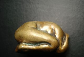 Cast Bronze Limited Ed.  Modernist Sculpture Crouching Figure,  5/10,  Vilorov?