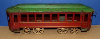 Dayton Friction Toy Pressed Steel Trolley 19 " Operating Doors Early 1900s