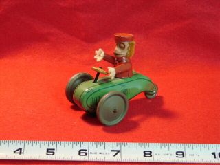 1930s Schuco tin friction toy Monkey on scooter/cart - RARE - Xlnt - - Germany 2