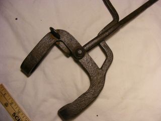 RARE Circa 1700 ' s Kettle Tilter,  wrought iron not cast, 8