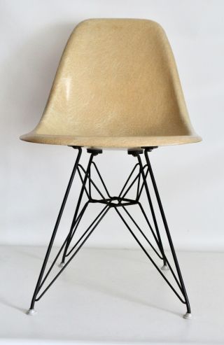 Eames Herman Miller Vtg Mid Century Modern Eiffel Tower Fiberglass Shell Chair