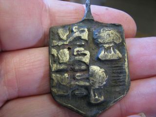 Medieval Heraldic Pendant Metal Detecting Find [lot 13]