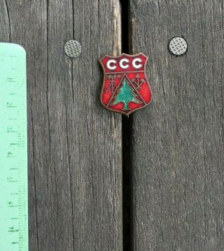 Ccc Civilian Conservation Corp Di Crest Dui Insignia Pin Back No Maker