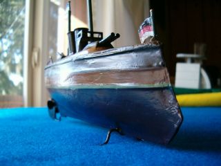 Ww1 9” Clockwork Bing Destroyer Gunboat - Carette - Falk - Marklin To Restore