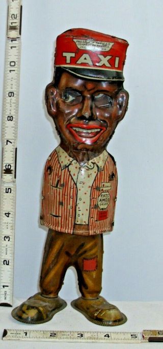 Marx Amos Comic Character Large Walking Tin Wind Up Toy 1930s