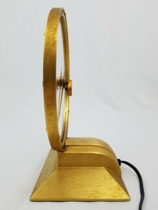 Mid - Century Jefferson Golden Hour Mystery Clock Art Deco Floating Hands 6