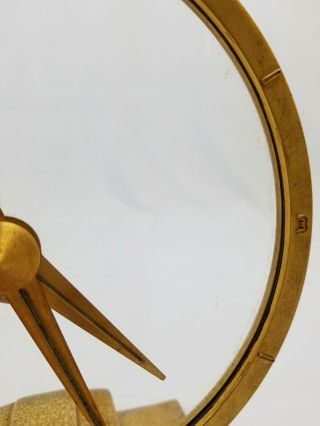 Mid - Century Jefferson Golden Hour Mystery Clock Art Deco Floating Hands 7