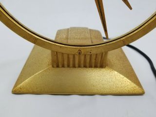 Mid - Century Jefferson Golden Hour Mystery Clock Art Deco Floating Hands 9