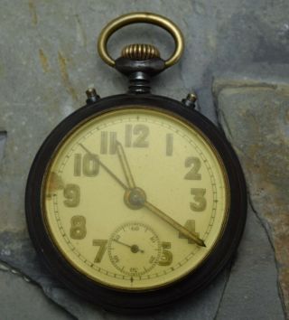 Ww2 German Pocket Watch,  Military Alarm Watch,  Engraved Watch,  Not Work,  Junghans