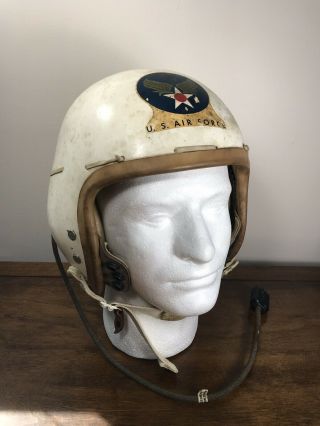 Vintage 1954 Us Air Force P - 1b Jet Fighter Helmet Shelby Shoe Company Sz.  Small