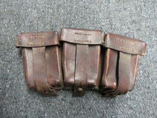 Wwi Imperial German Model 1911 Cavalry Ammo Pouch - For 8mm Mauser - Dated 1915