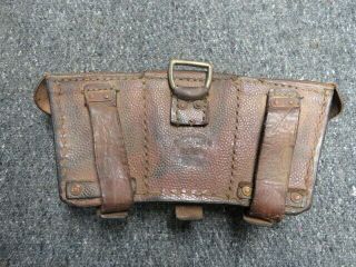 WWI IMPERIAL GERMAN MODEL 1911 CAVALRY AMMO POUCH - FOR 8MM MAUSER - DATED 1915 2