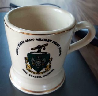Vintage Us Army Military Police School Fort Gordon Ga Ceramic Mug Usa Made