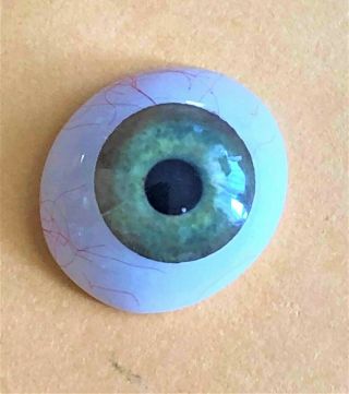 Vintage Greenish Blue Antique Prosthetic Human Glass Eye