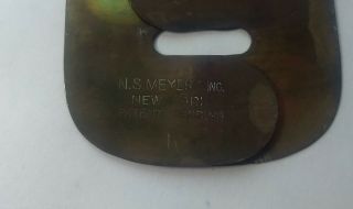 Vintage N.  S.  Meyer Military Uniform Button Cleaning Polishing Guard Brass 3
