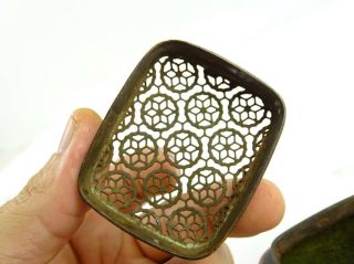 RARE Antique Chinese Bronze Hand Warmer Shou Lu Zhang Mingqi qi mark to base 9
