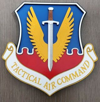 8 " United States Air Force Tactical Air Command 3d Crest Plaque Langley Afb