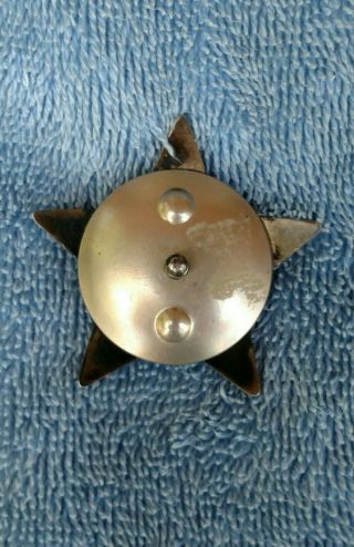Russian WW2 Order of the Red Star Badge Silver with serial and maker 2