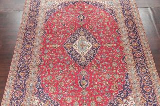 Antique Traditional Floral Kaashaan Persian Oriental Area Rug 9x14 Hand Knotted 3