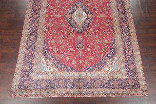 Antique Traditional Floral Kaashaan Persian Oriental Area Rug 9x14 Hand Knotted 5
