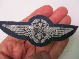 West German Luftwaffe Flugzeugfuhrer Silver Bullion Wing 3