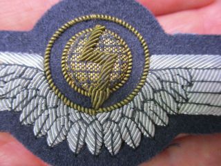 West German Luftwaffe Bordfunker Bronze Bullion Wing 4