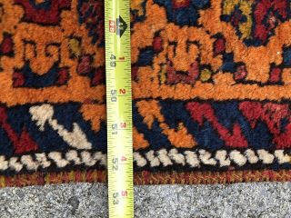 antique caucasian kazak rug 4x10 Bright Colors 11