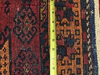 antique caucasian kazak rug 4x10 Bright Colors 9